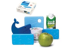 Monkey Business Back To Cool Set di 4 Mattonelle Refrigeranti Riutilizzabili per Borse Pranzo e Termiche, Ghiaccioli per Borsa Frigo Colorati per Cibo (Set Balena)