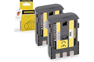 PATONA 2X NB-2L Batería 600mAh Compatible con Canon EOS 350D 400D PowerShot G7 G9 S40 S50 S60 S70 S80 ZR950 ZR960 HG10 HV40 MD265 MV930 MV950 MV940 MV960 Rebel XT XTI Power Shot NB2L NB 2L NB-2LH