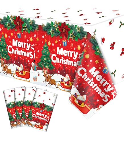 Bekecidi Centrotavola Natalizi A Nido D'Ape: 9 Decorazioni Da Tavolo Rosse E Verdi Con Pupazzo Di Neve, Babbo Natale E Renna