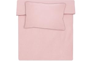 TOTSY BABY Komplet pościeli dziecięcej 90 x 120 cm - Zestaw pościeli dla dzieci z poduszką i kołdrą 40x60 pudrowy róż