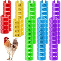 Produktbild von Nogeqi 80er-Set Hühnerringe 16 Mm – Bunte Geflügel-Fußringe Zur Kennzeichnung Von Hühnern, Enten & Gänsen
