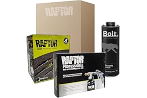 DISPIVAL PINTURA RAPTOR 2K KIT NEGRO 4 LT + PISTOLA PROFESIONA + DISOLVENTE LIMPIEZA