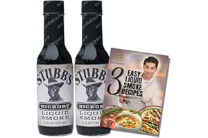 CUCINADA Liquid Smoke for Cooking (148 ml x 2) - Stubbs Hickory Liquid Smoke for Cooking Vegan with Recipe Leaflet | Liquid Smoke Seasoning and for Flavouring | Ideal for Vegetarians and Vegans l Gluten-Free