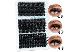 275Pcs Eyelash Clusters 60D+80D+100D Falska Ögonfransar D Curl Ögonfransförlängningar Thick Individual Cluster Eyelashes 10-1