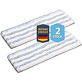ELES VIDA Replacement Mop Mop, Made in Germany, for Laminate Floors of Real Wood, Floor Boards and Tiles (2 x Polyester 40 cm