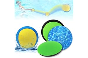 KutaKuta 4 Piezas Water Bouncing Ball, Juego de 2 Bolas y 2 Discos para Saltar en el Agua con 5.6 CM de Diámetro, Pelota de Natación de Secado Rápido para Niños Adultos Piscina Playa Fiesta