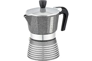 Pedrini Infinity Caffettiera Alluminio 2 tazze, glitterata colore antracite