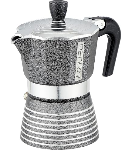 Cafetière MyMoka Pedrini 6 Tasses - Compatible Induction, Couleur Taupe