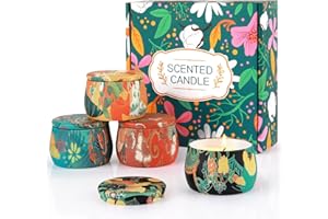 KITMIIDO Scented Candles Gifts for Women - Long Burning Large Candles with Natural Soy Wax, Home Garden Candles Set for Birthday Party, Christmas, Dinner (4 Pack)