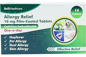 3 Months Supply Bells Healthcare Cetirizine Hayfever Allergy Tablets 30 x 3