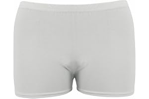 HUBIBUBI Kids Microfiber HOT Pants Girls Knickers Lycra Dance Shorts Gym NEON Party Dress Costume 5-12 Years of Age