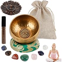 Set Campana Tibetana 10cm Con Cimbali E Incenso - Kit Meditazione Fatto - 4