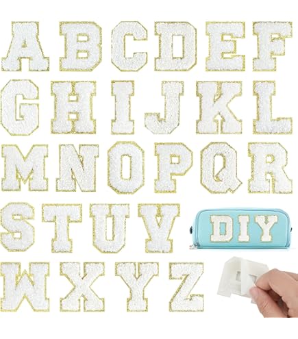 Miniblings Lettera iniziali Alfabeto ABC Hotfix Patch 5 cm di Patch Lettera G Toppe termoadesive I Bambini ASSE Patch per la Stiratura