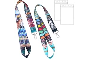 ‎GTOTD GTOTd Japan Anime Lanyard Schlüsselband (2 Pcs) with ID Badge Holder Ausweishalter Decoartions (2 Pcs). Geschenke Merch Anime Zubehör Key Zeichenfolge Brieftasche Schlüsselband für Teens
