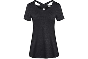 Sykooria Sport Femme À Manches Courtes Tee Shirt Été Top de Yoga Casual Respirant Chemise À Séchage Rapide