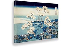 Giallobus - Quadro - Hokusai - Il Fuji da Gotenyama Presso Shinagawa sul Tokaido - Tela Canvas - 100x70 - Pronto da Appendere - Quadri Moderni per la casa