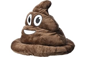 Boland 04284 - Sombrero Shithead para hombre, marrón, talla única, smiley, accesorio, fiesta de lema, fiesta temática