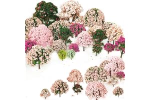 OrgMemory Model Trees, 29 Pieces, 3.5-12 cm, H0 Trees, Train Trees, Railway, Landscape, Diorama, Tree, Architecture, Trees for DIY Landscape
