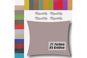 Ufamiluk sonnensegel wasserdicht rechteckig 1x3m sonnensegel Balkon Regenschutz 95% UV Schutz Windschutz Überdachung Plane für Garten Terrasse Outdoor Camping Patio Schwimmbad Khaki