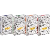 Mint Paper Playing Cards (Set of 4), Bridge Size, Multicolor Cards
