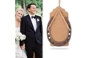 EUIOOVM Set de regalo con herradura, idea de regalo para inauguración de la casa, herradura amuleto de la suerte, buena suerte en el nuevo hogar, regalo de despedida de soltero, regalo de inauguración