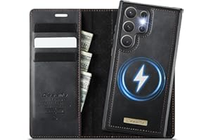 Coverilo Hülle für Samsung Galaxy S25 Ultra 5G, Abnehmbar 2-in-1 Magnetische Premium PU Leder Handyhülle Kabelloses Laden Kartenfach RFID Schutz Standfunktion Klapphülle für Galaxy S25 Ultra – Schwarz
