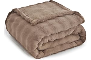 Topfinel Plyschfilt 220x240cm, Plysch av Kanin för Höst och Vinter, Cocooning och Mycket Mjuk, Oeko-TEX, Sängfilt för 2 Personer, Lämplig för Bebis, Barn, Hund och Katt