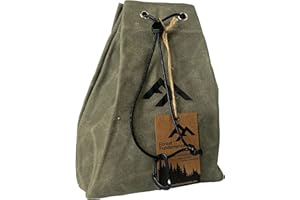 FOREST FUNDAMENTALS Tinder Pouch | Handmade Bushcraft, Camping, Hiking & Foraging Possibles Pouch | Waterproof Waxed Cotton Canvas | Cotton Drawstring Bag | Handmade in UK