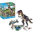 Playmobil 71524 Dinos: T-Rex Trace Path, thrilling search for the Tyrannosaurus Rex, with motorcycle, camera, and real dino bones, sustainable play sets suitable for children ages 4+
