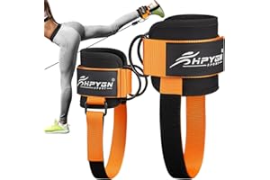 HPYGN Ankle Strap for Cable Machine, Padded Ankle Straps for Cable Machine Kickbacks, Glute Workouts, Leg Extensions, Curls, Booty Hip Abductors Exercise, Adjustable Comfort Ankle Cuff for Gym
