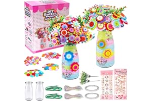 Dongqi – Zestaw do prac ręcznych dla dzieci, zestaw rękodzieła, wazon, zestaw kwiatów, wazon DIY, zestaw kreatywnego rękodzieła, dla dzieci, dziewczynek, zabawki