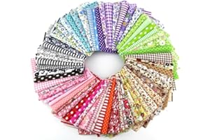 RayLinedo 15pcs 20 * 25cm Fabric Patchwork Craft Cotton Material Mixed Squares Bundle THIN Fabric