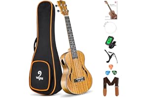 Vangoa Tenor Ukulele 26 Inches Walnut Wood Hawaii Acoustic Ukuleles Beginner Set with Gig Bag