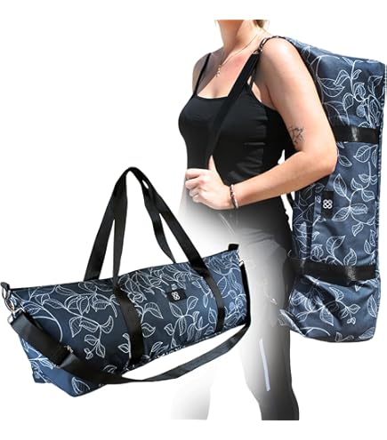 Yoga-Mad Grand Sac Pour Tapis De Yoga,Sac De Yoga à Fermeture éclair Intégrale Avec Porte-bouteille,Sac De Transport Unisexe, La Gym, S'adapte à La Plupart Des Tailles De Tapis