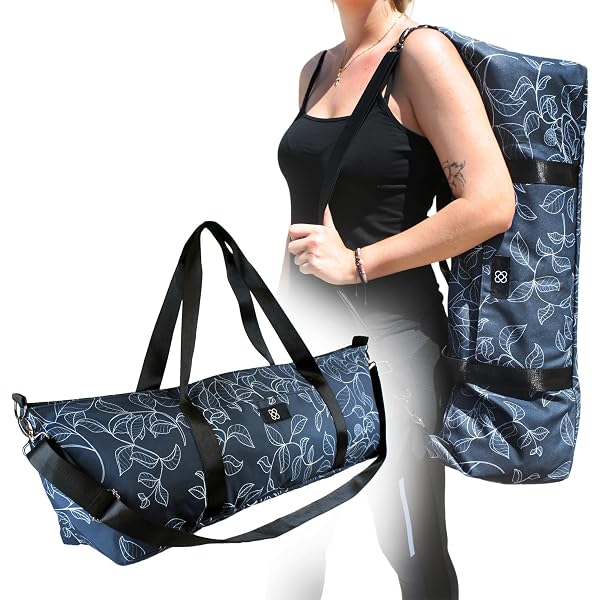 Boulder Bee Yogamatten-Tasche – Große Tragetasche Aus Baumwoll-Segeltuch Mit Nassfach, Für Damen Boulder Bee Yogamatten-Tasche – Große Tragetasche Aus Baumwoll-Segeltuch Mit Nassfach, Für Damen