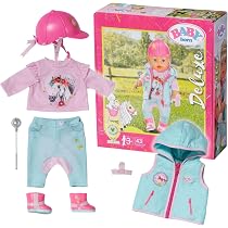 Baby Born – Tenue D'équitation Deluxe – Pantalon, Bottes, Casque, Cravache – Pour Poupée 43 Cm – Zapf Creation