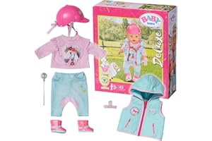 BABY born Deluxe Reiter-Outfit mit Hose, Stiefeln und Helm für 43 cm Puppen, 831175 Zapf Creation