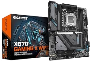 GIGABYTE X870 Gaming X WIFI7 Carte Mère - Prend en Charge Les processeurs AMD Ryzen 9000, 16+2+2 Phases VRM, jusqu'à 8000MHz DDR5 (OC), 1xPCIe 5.0, Wi-FI 7, LAN 2.5GbE, USB 4