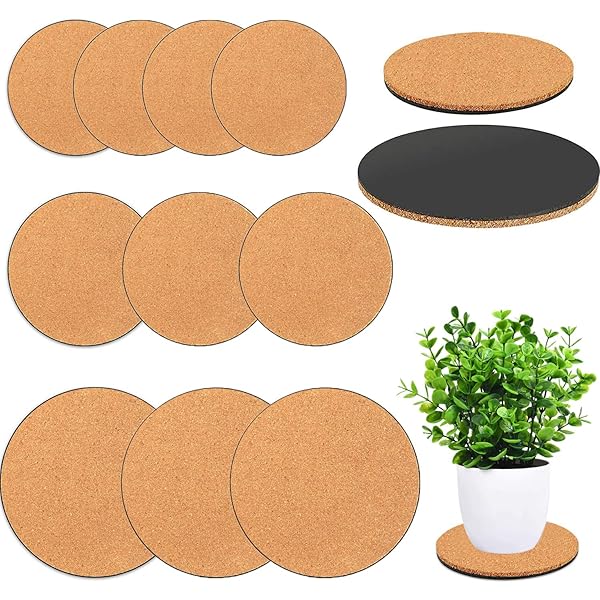 Drymate Planta Coaster Mat Reversible (Carbón/Marrón), (Juego De
