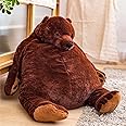 Giant Djungelskog Bear Plush, Simulation Bear Toy Stuffed Animal Plushie Doll Huge Cuddly Dark Brown Teddy Bear for Home Decoration Valentine's Birthday Gift ( Color : Brown , Size : 80cm/31.5inch )