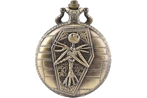 COKINKIDS Reloj de bolsillo para hombre, reloj de bolsillo de cuarzo, collar y cadena, reloj analógico, regalo para hombres