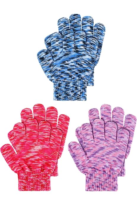 Set Di 6 Paia Guanti Invernali Per Bambini 1-4 Anni - Maglioni, Morbidi, Colorati Per Outdoor