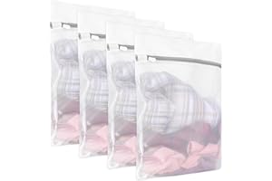 SALBSEVER 4 Stück Wäschenetz für Waschmaschine, Wäschesack 30 x 40cm, Waschmaschine Laundry Bag für Feinwäsche, Wäschenetz Klein mit Versteckter Reißverschluss für BH, Socken, Reise, Schuhe