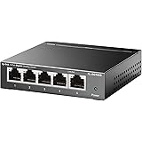 TP-Link TL-SG105S, 5 Port Gigabit Ethernet Network Switch, Ethernet Splitter, Hub, Desktop and Wall-Mounting, Sturdy Metal, F