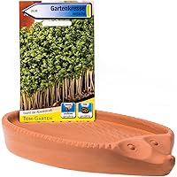 Römertopf Kresse Kräutertier Kresseigel ca. 24 x 14 cm