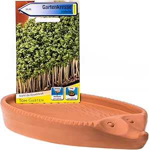 R&ouml;mertopf Kresse Kr&auml;utertier Kresseigel ca. 24 x 14 cm