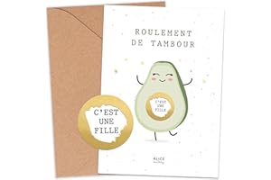 aliceandberry Gender Reveal Scratch Cards – Baby Gender Announcement – Reveal Girl or Boy – Surprise Babyshower – Pack of 1 Girl Card + Envelope)