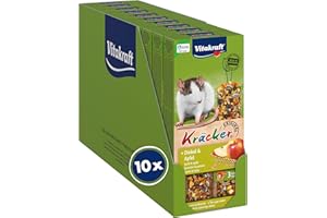 Vitakraft Kräcker, Nagersnack für Ratten, mit Dinkel und Apfel, mit Vitaminen und Mineralien, ohne Zusatz von Zucker und Getreide (10x 112g)
