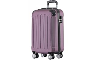 BEIBYE Zwillingsrollen Hardcase Reisekoffer Koffer Trolleys Hartschale in XL-L-M in 14 Farben (Violett, Handgepäck (55cm))