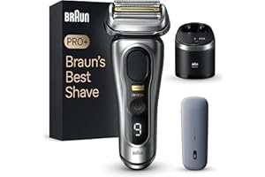 Braun Rasoir Electrique Hommes Series 9 PRO+ 9577cc, Etanche, Lame ProLift, Tondeuse Pro Trimmer Pour Rasage De Précision, Kit Barbe Homme Avec 5 Eléments De Rasage, Coffret Station De Nettoyage, Etui
